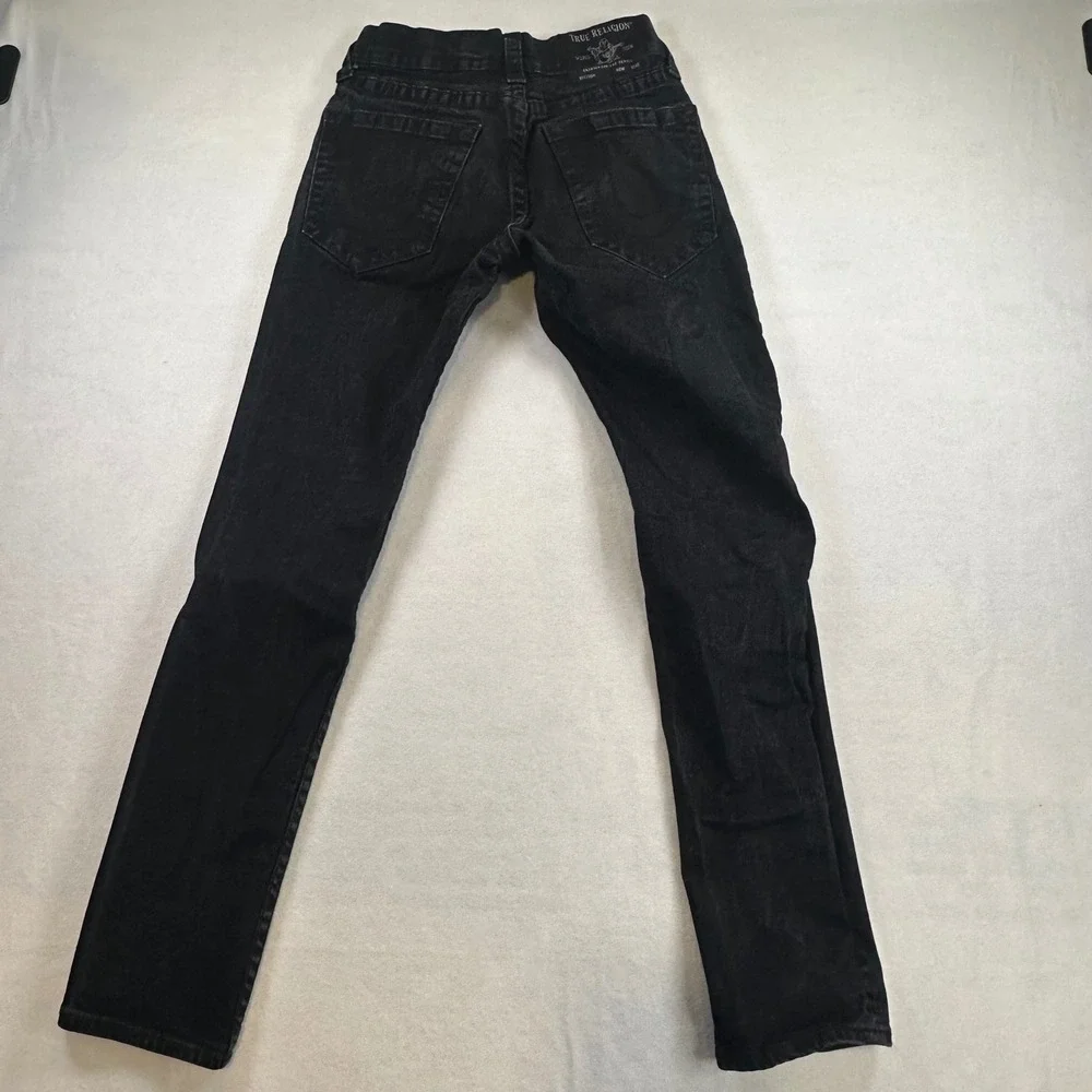 True Religion Geno Relaxed Slim Jeans Black Wash Denim 102158 Size 28x31 Mens